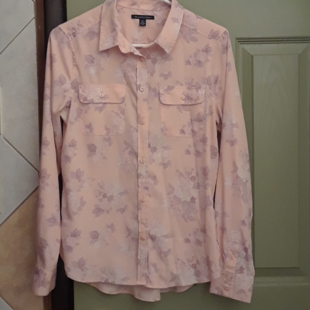 Button up floral blouse